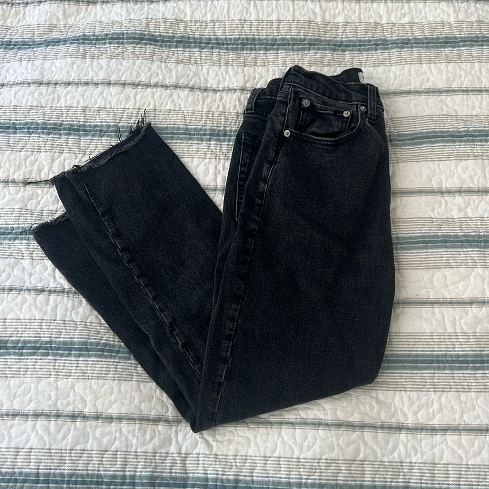 Abercrombie ankle straight ultra high rise